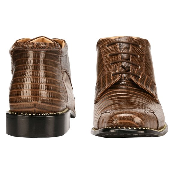 LIBERTYZENO Brown LEATHER LACE-UP BOOTS - Picture 4 of 5